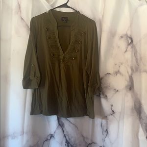 Army green shirt